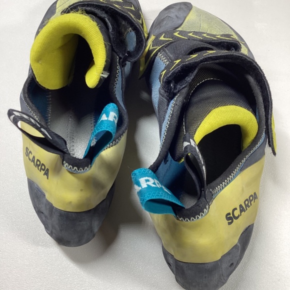 Scarpa Vapor V Men's 'SBlack and Yellow Climbing Shoes with Straps - Picture 8 of 12